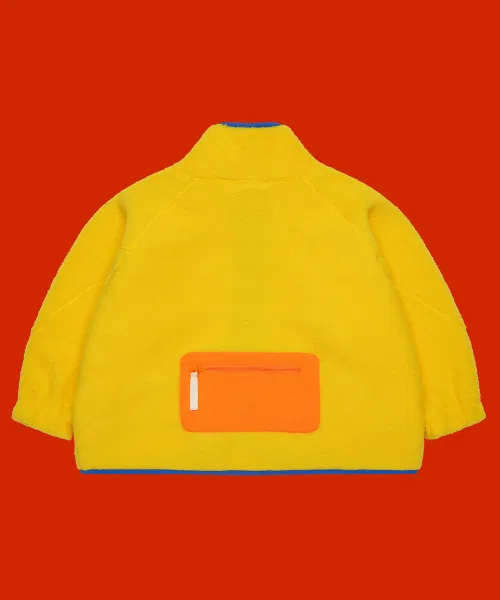 Куртка FRISE Sherpa Fleece, оверсайз, полиэстер, лимонно-жёлтый — фото 2