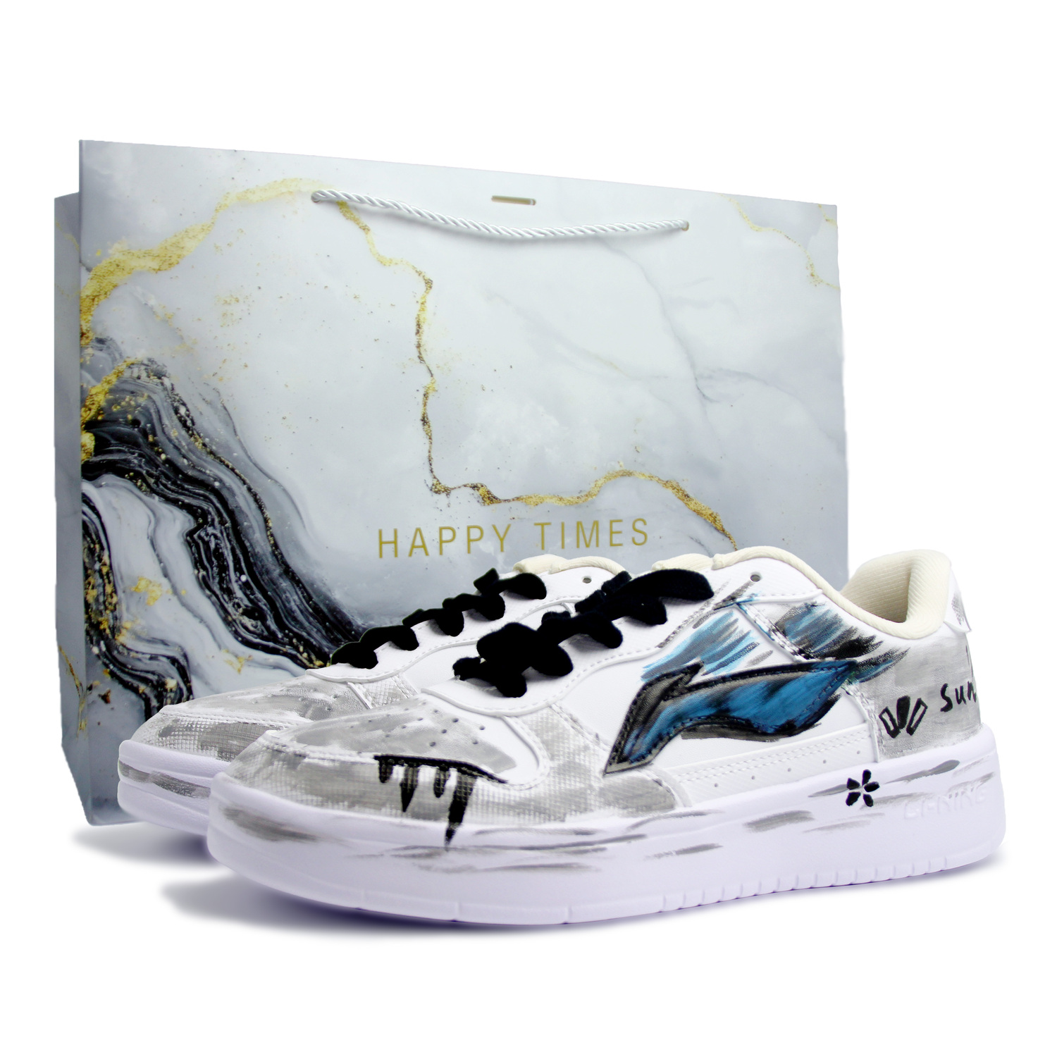 

Li Ning Floating Boat легкие и дышащие низкие кроссовки для скейтбординга Unisex Li-Ning, серый белый черный