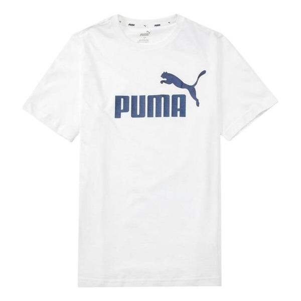 

Футболка ess+ logo execution t-shirt 'white' Puma, белый