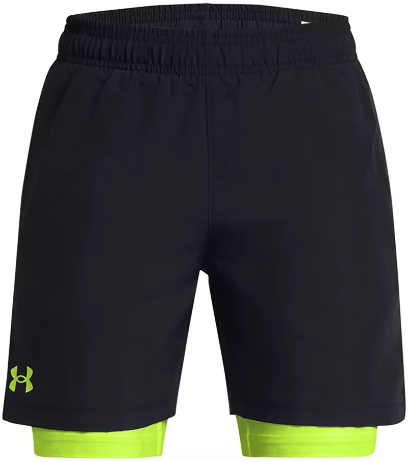 

Тканые шорты 2-в-1 для мальчиков Under Armour, черный