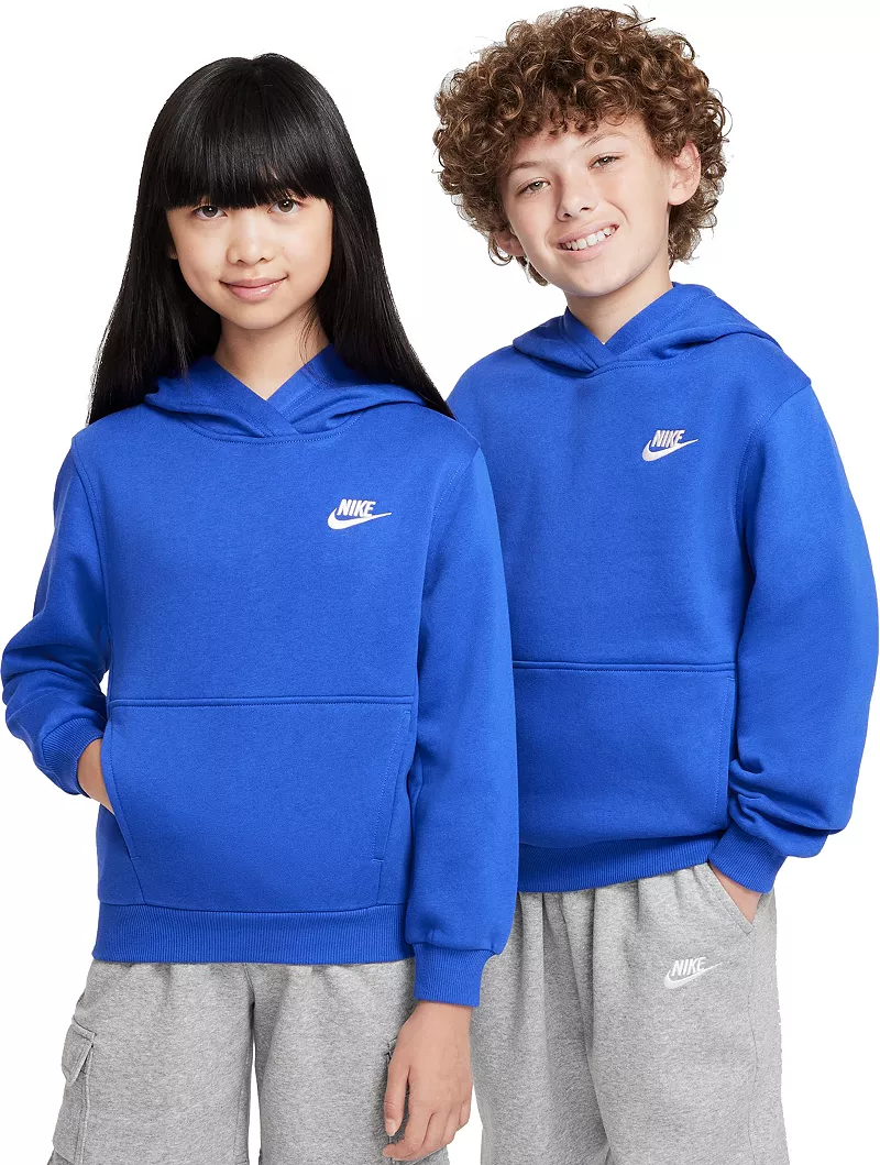 

Флисовая худи Nike All Kids Fit Sportswear Club, цвет Game Royal/White