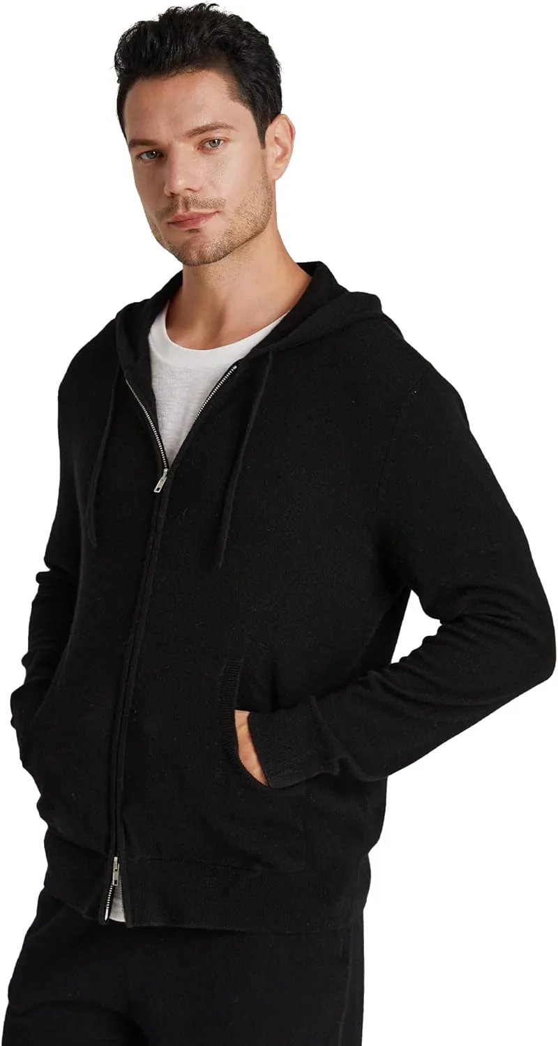 

GreenMount мужская кашемировая толстовка-кардиган с двусторонней молнией, мягкая и теплая