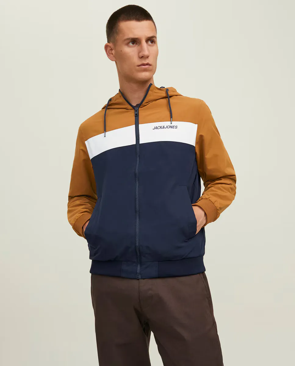 

Мужской бомбер с капюшоном Jack & Jones, коричневый
