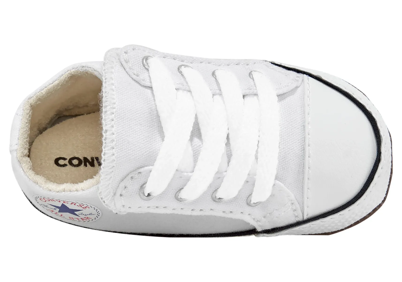 Кроссовки Converse "Детские Chuck Taylor All Star Cribster Canvas Color-Mid", для малышей на застежке-липучке, цвет White Natural-Ivory — фото 4