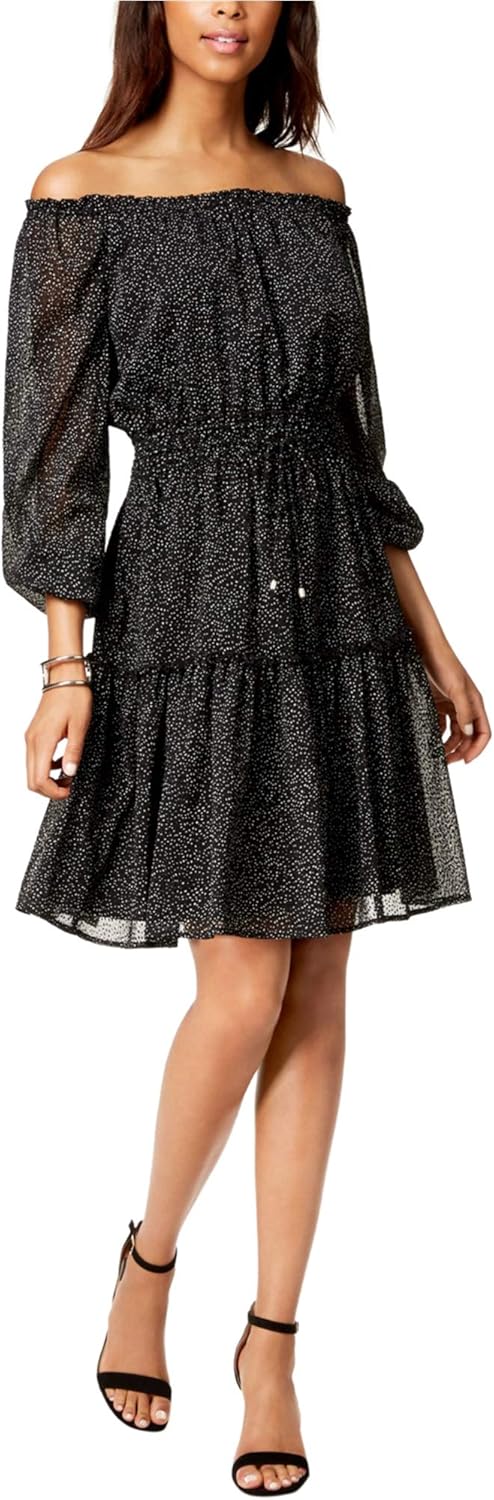 

Женское спортивное платье Tommy Hilfiger с цветочным принтом, длинными рукавами и открытыми плечами, Black Multi