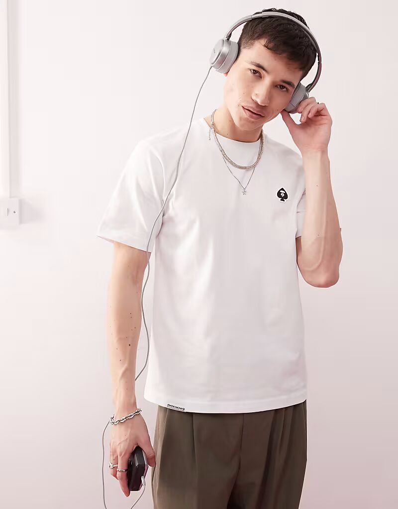 

Футболка Aape by A Bathing Ape с логотипом Spades белого цвета AAPE BY A BATHING APE