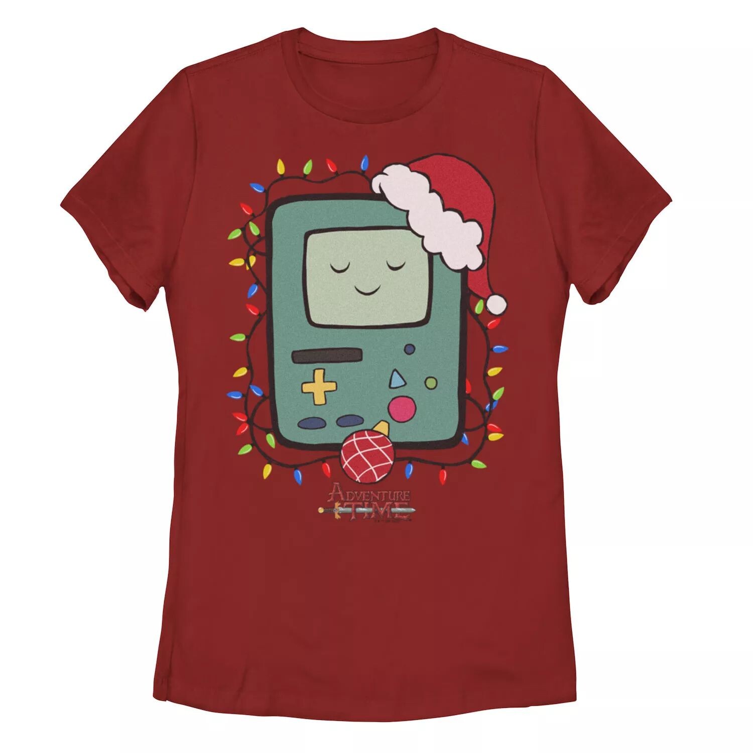 

Футболка с праздничным рисунком «BMO & Santa Hat» для юниоров «Время приключений» Licensed Character