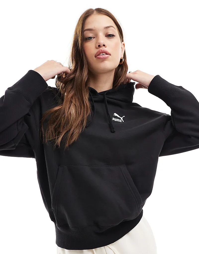 

Лучшая классика, свободная толстовка с капюшоном в черном цвете Puma