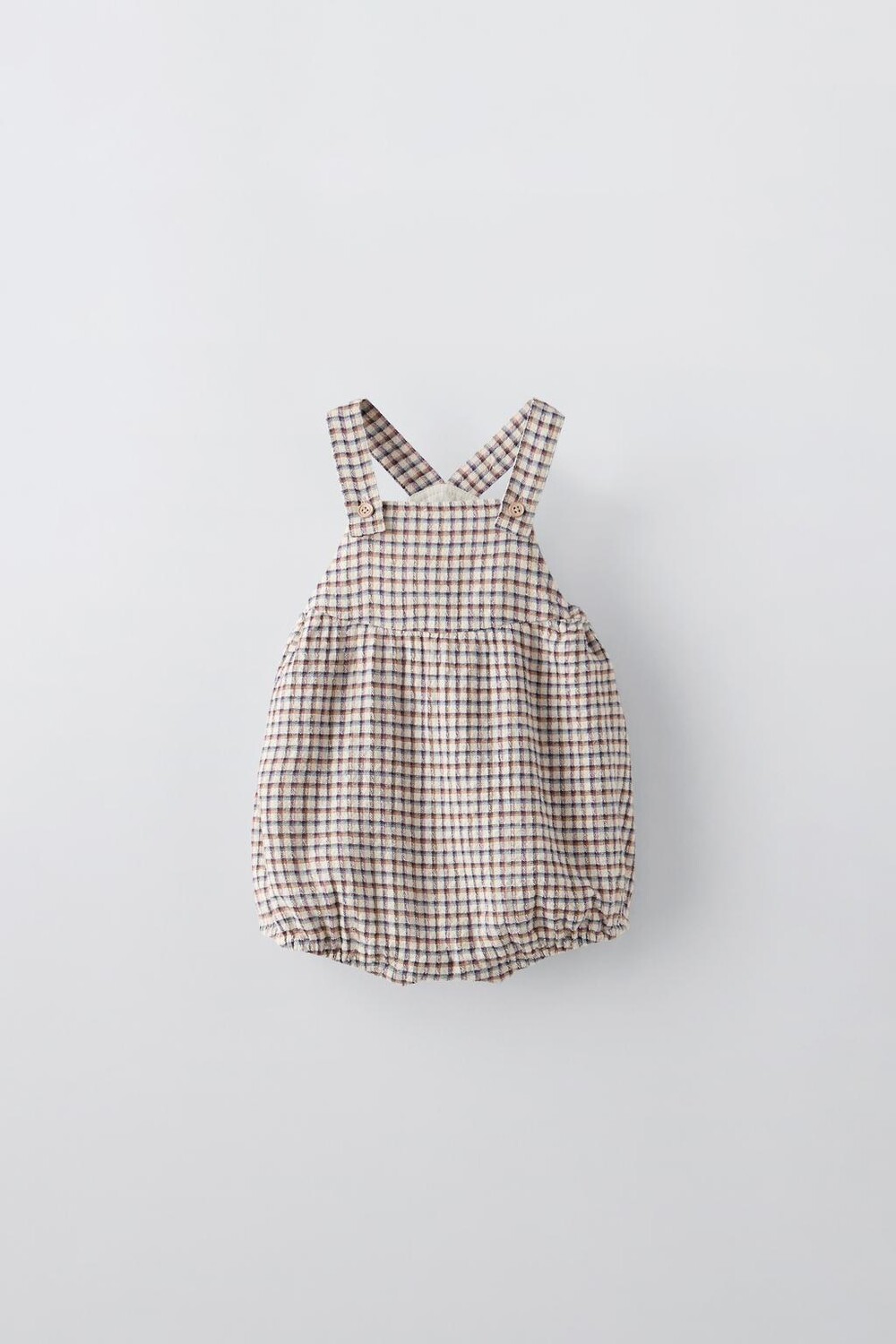 

Маленький клетчатый комбинезон ZARA, экрю