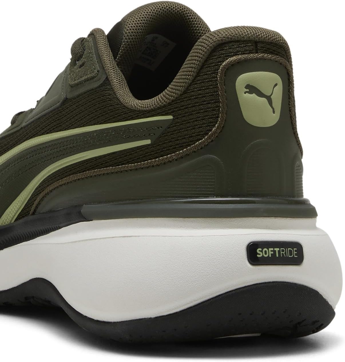 Беговые кроссовки PUMA для мужчин, черный/оливковый — фото 2