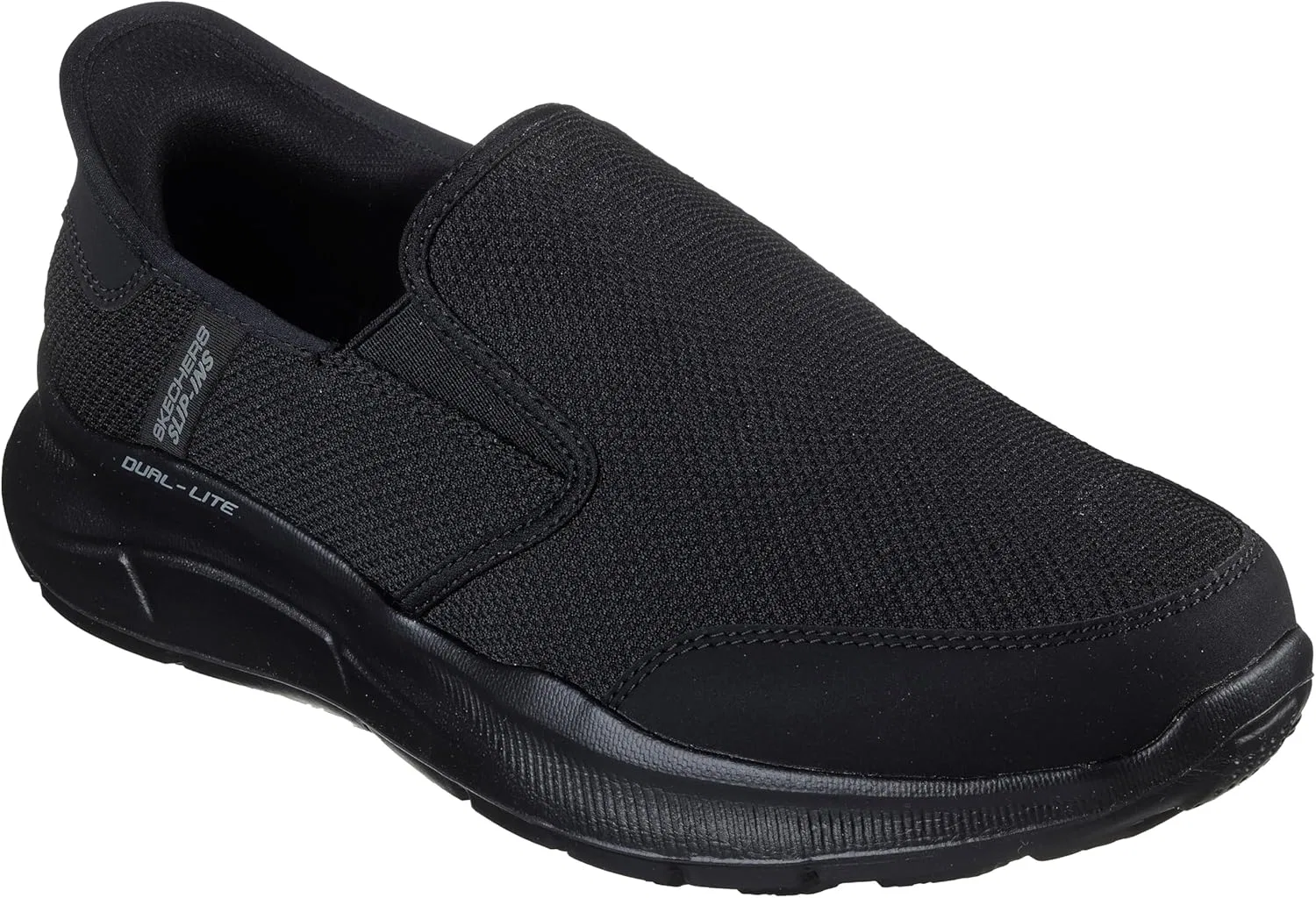 Мужские кроссовки Skechers Equalizer 5.0 Drayze Hands-Free Slip in Trainers, Black Mesh Duraleather Black Trim — фото 4