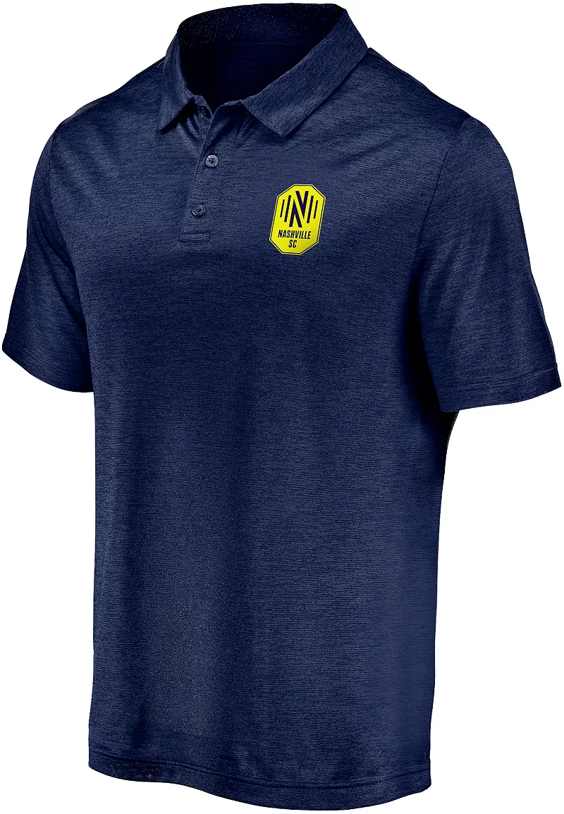 

Темно-синяя футболка-поло с основным логотипом MLS Nashville SC Fanatics