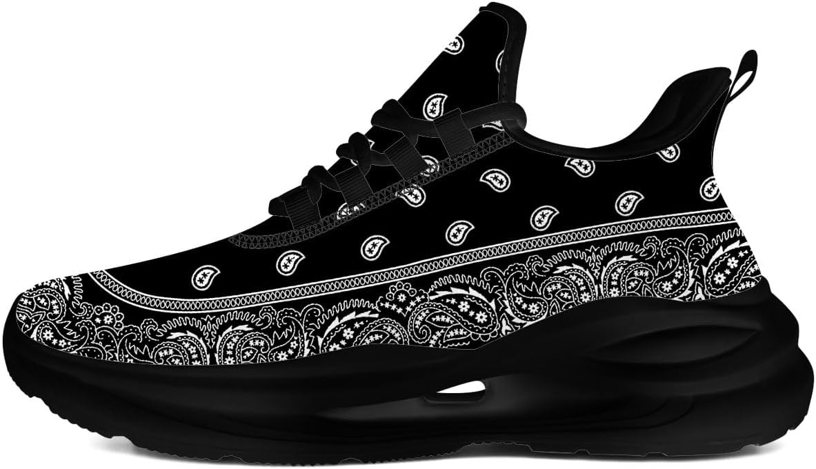 

Мужские и женские кроссовки с пейсли, спортивные теннисные и прогулочные кроссовки с принтом Generic, черный