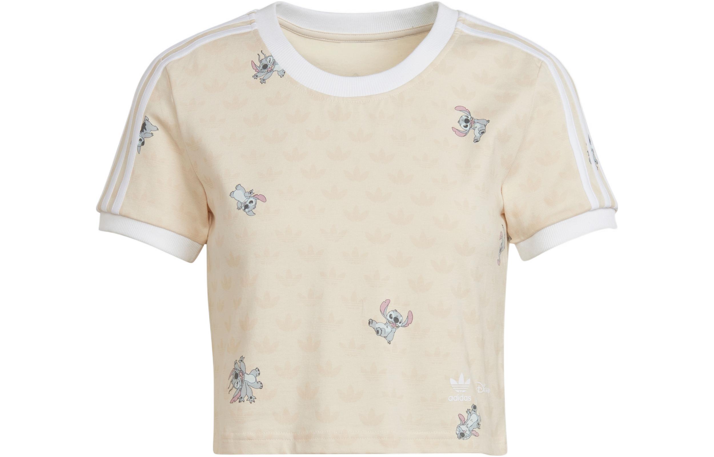 Футболка Adidas Originals Disney Stitch женская серая белая — фото 2