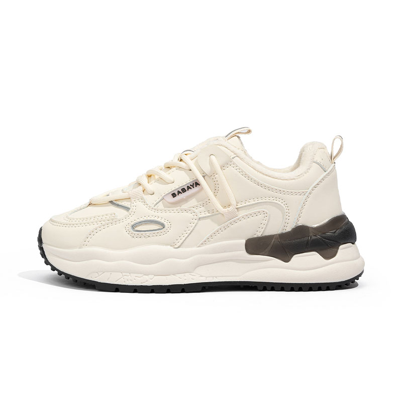 

Нескользящие и износостойкие теплые низкие кроссовки для детей и подростков BABAYA KIDS, белый