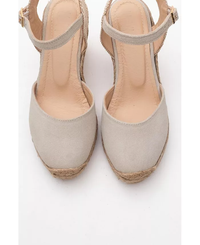Синта Эспадрильи на платформе из замши (женские) Forever & Always Shoes, коричневый/бежевый — фото 3