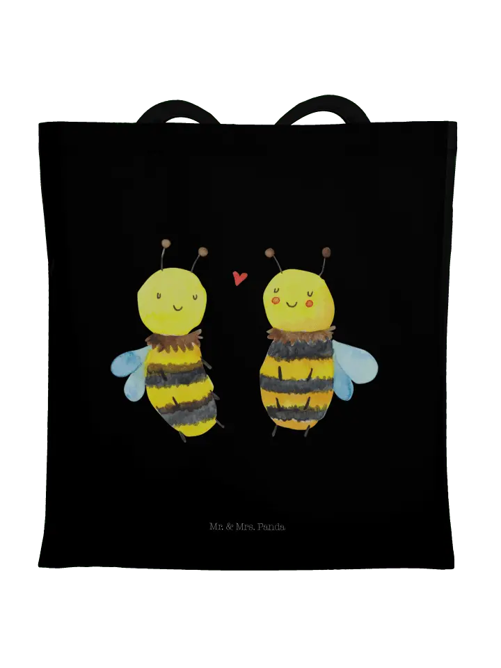 

Сумка для переноски Mr & Mrs Panda Biene Verliebt ohne Spruch, черный