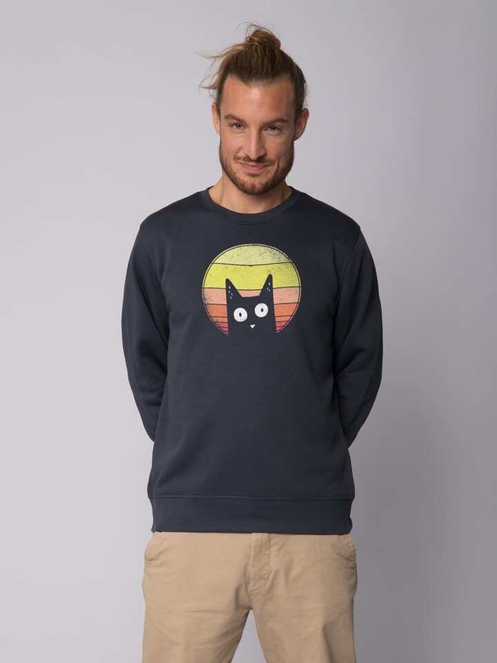 

Толстовка wat Apparel Sunset Cat, цвет india ink grey