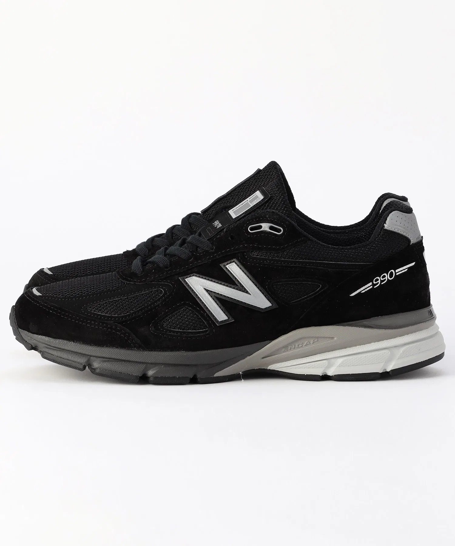 Мужские кроссовки из натуральной кожи New Balance U990BL4 чёрные — фото 3