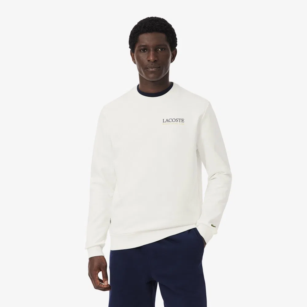 Мужской свитшот с графикой Roland Garros кремовый от Lacoste