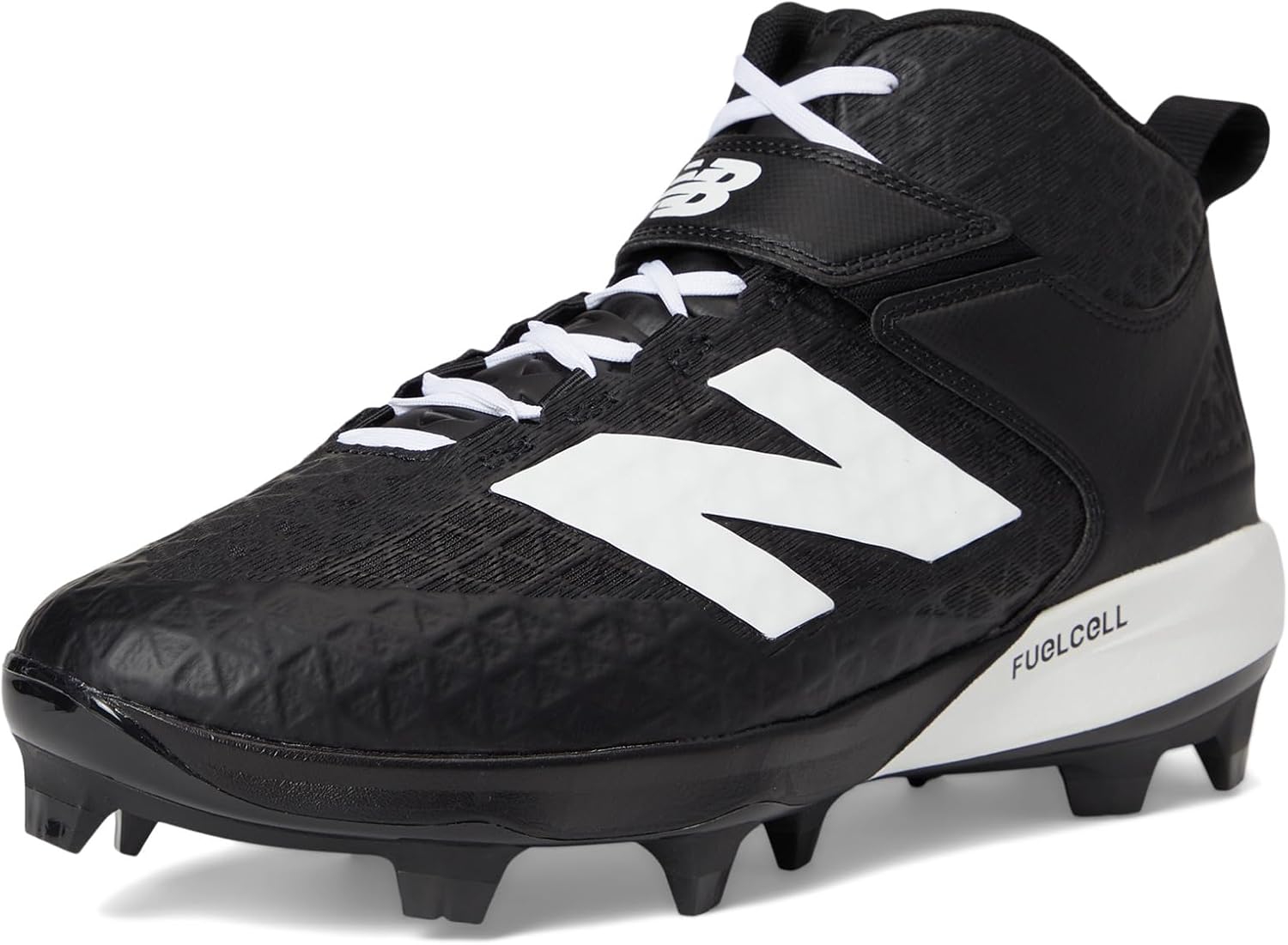 Мужские бейсбольные бутсы New Balance FuelCell 4040 V8 Mid-Molded, Black/White — фото 2