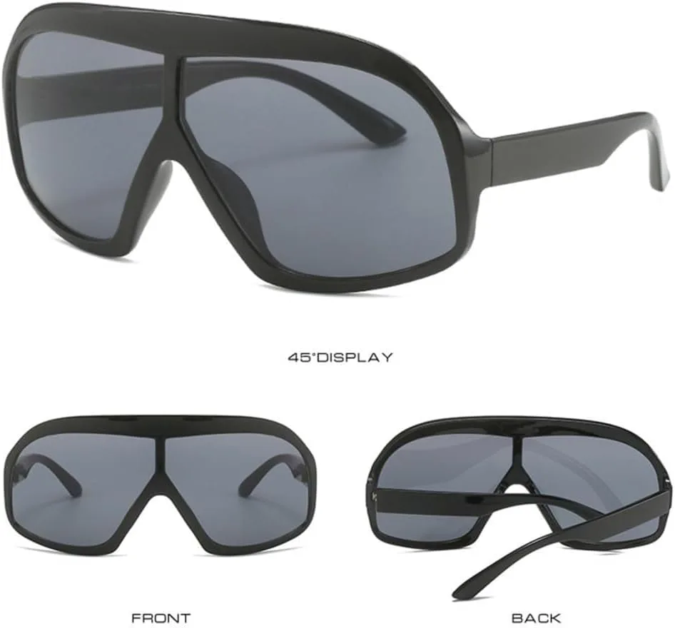 

Модные солнцезащитные очки овальной формы для женщин и мужчин, увеличенного размера, из поликарбоната, с цветными линзами, в винтажном стиле QERMXYRI, C4