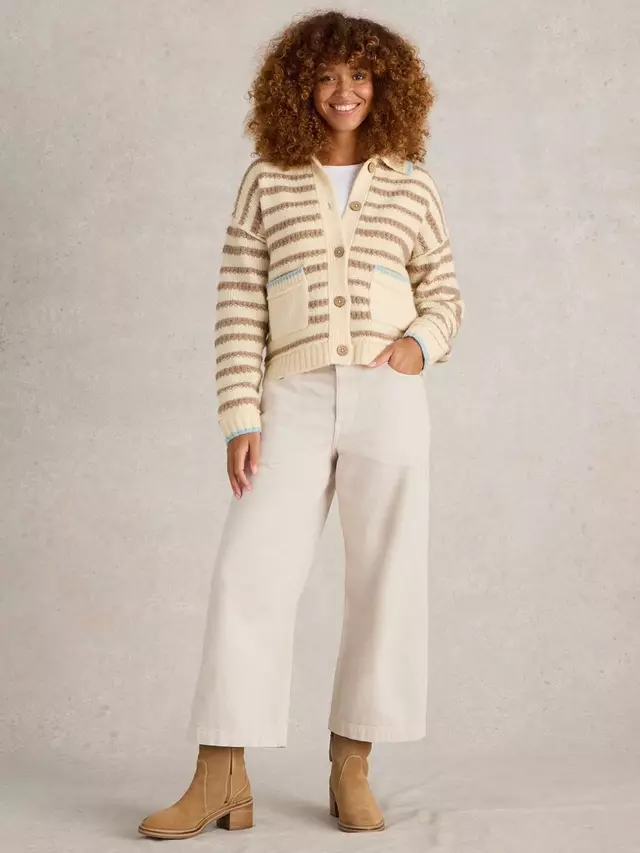 

Джинсы White Stuff Tia Wide Leg Cropped, цвет natural/white