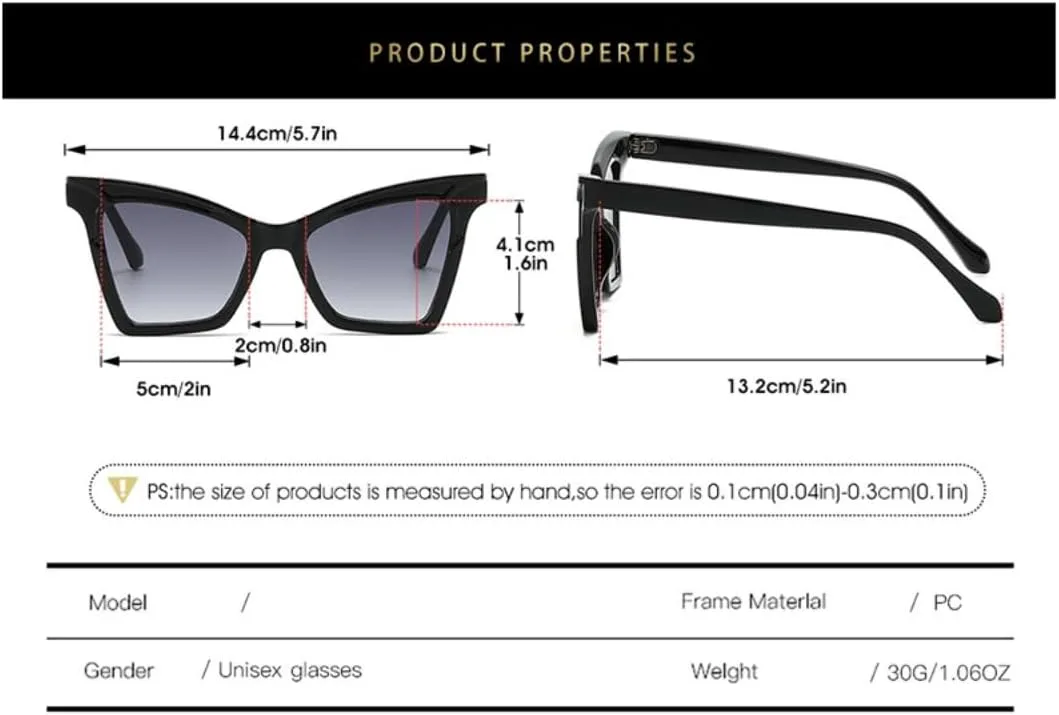 

Солнцезащитные очки для мужчин и женщин - защита UV400 - градиентные линзы "кошачий глаз" для занятий спортом на открытом воздухе и вождения DSVIGF, Purple