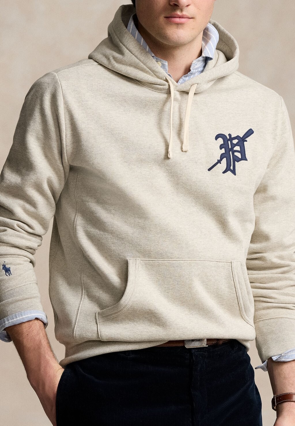 

Толстовка FLEECE GRAPHIC HOODIE Ralph Lauren, светло-серый