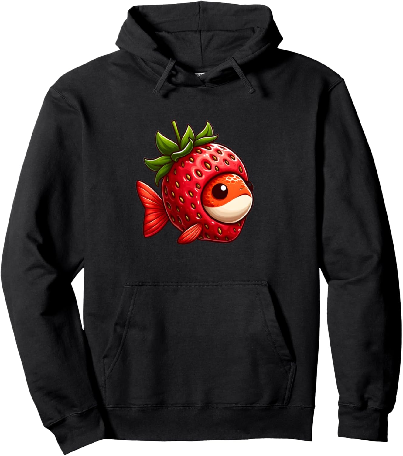 

Толстовка клубничной рыбки - Толстовка с капюшоном «Клубничная рыбка» Strawberry Fish Collection, черный