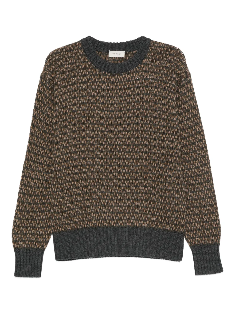 

Шерстяной свитер с геометричным узором Piacenza Cashmere, синий