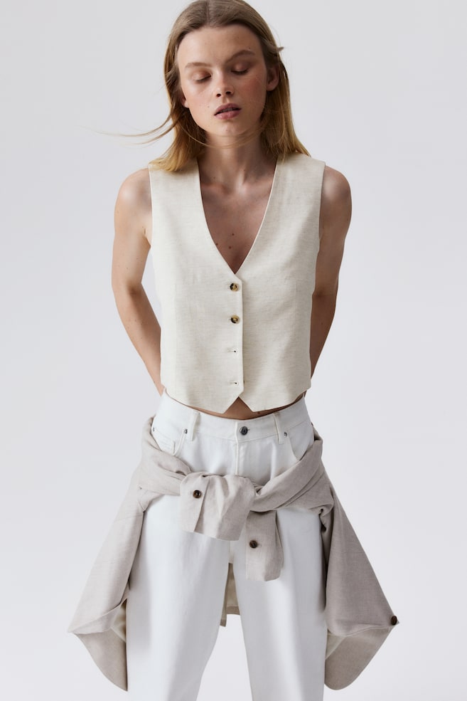 

Элегантный жилет H&M, бежевый