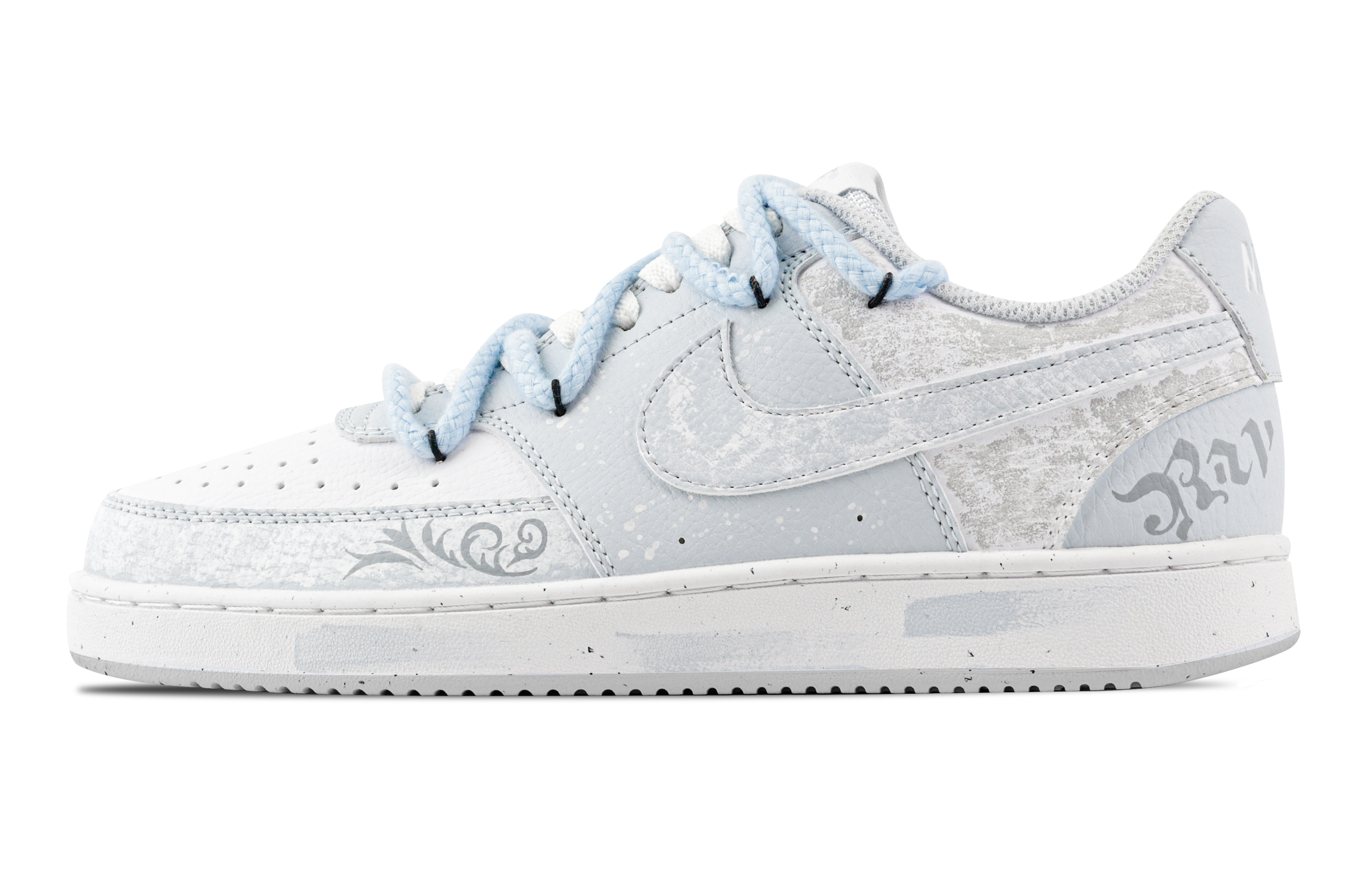 

Nike Низкие износостойкие кроссовки для скейтбординга Court Vision Blue Snake Ash, светло-голубые, мужские