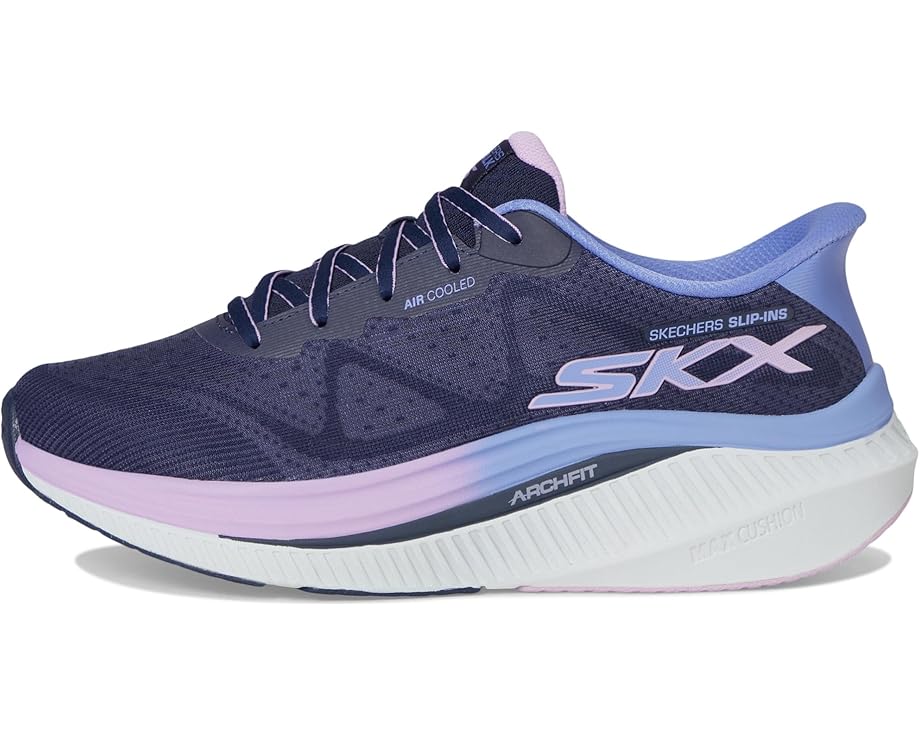 Кроссовки SKECHERS Performance Max Cushioning Arch Fit Areena Hands Free Slip-Ins, цвет Navy/Lavender — фото 4