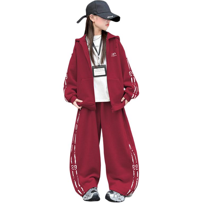 

Повседневная спортивная одежда осень зима подростки Disney, красный