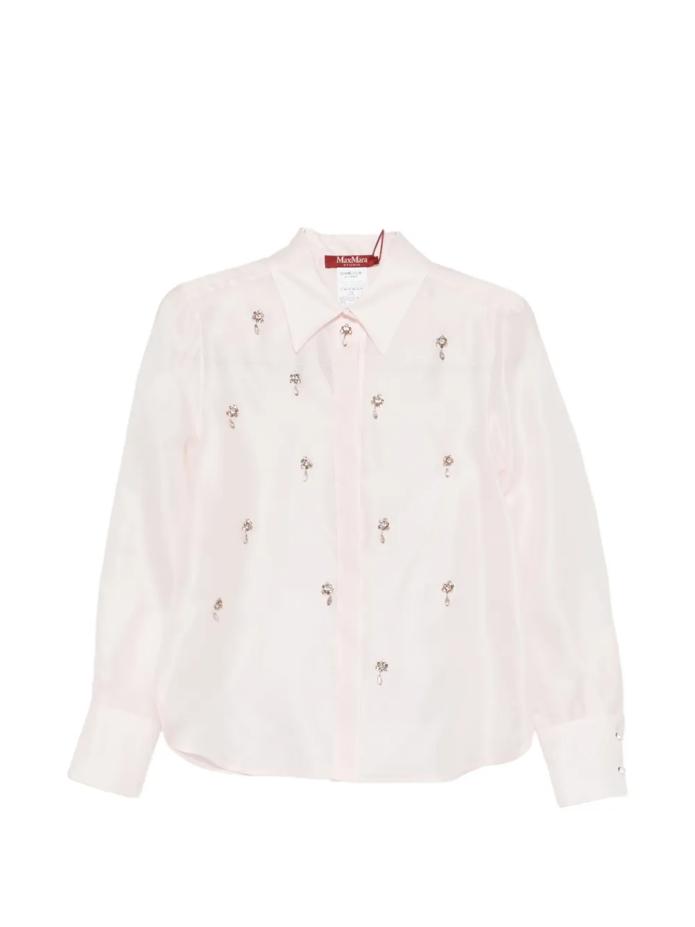 

Рубашка Mseagi с декором и длинными рукавами Max Mara, розовый