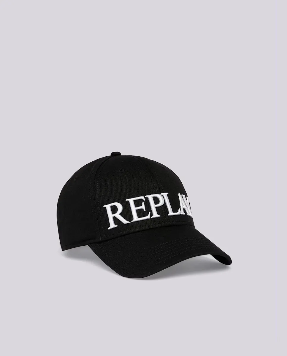 

Регулируемая кепка унисекс с вышитым логотипом Replay, чёрный