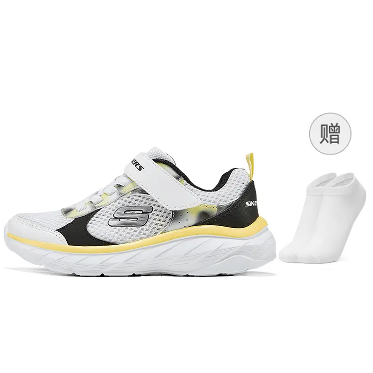 

Skechers Kids Низкие кроссовки для бега, черно-белые, детские