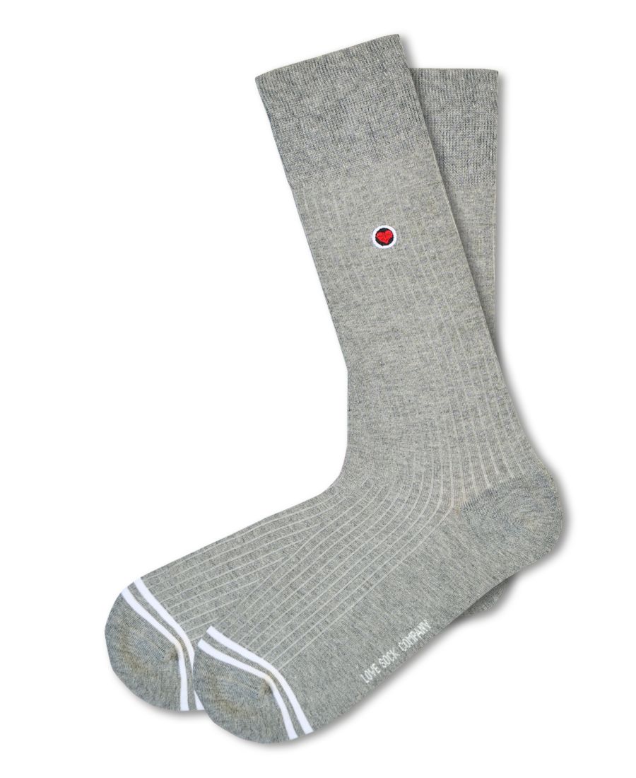 

Мужские ребристые однотонные носки Love Sock Company, Gray
