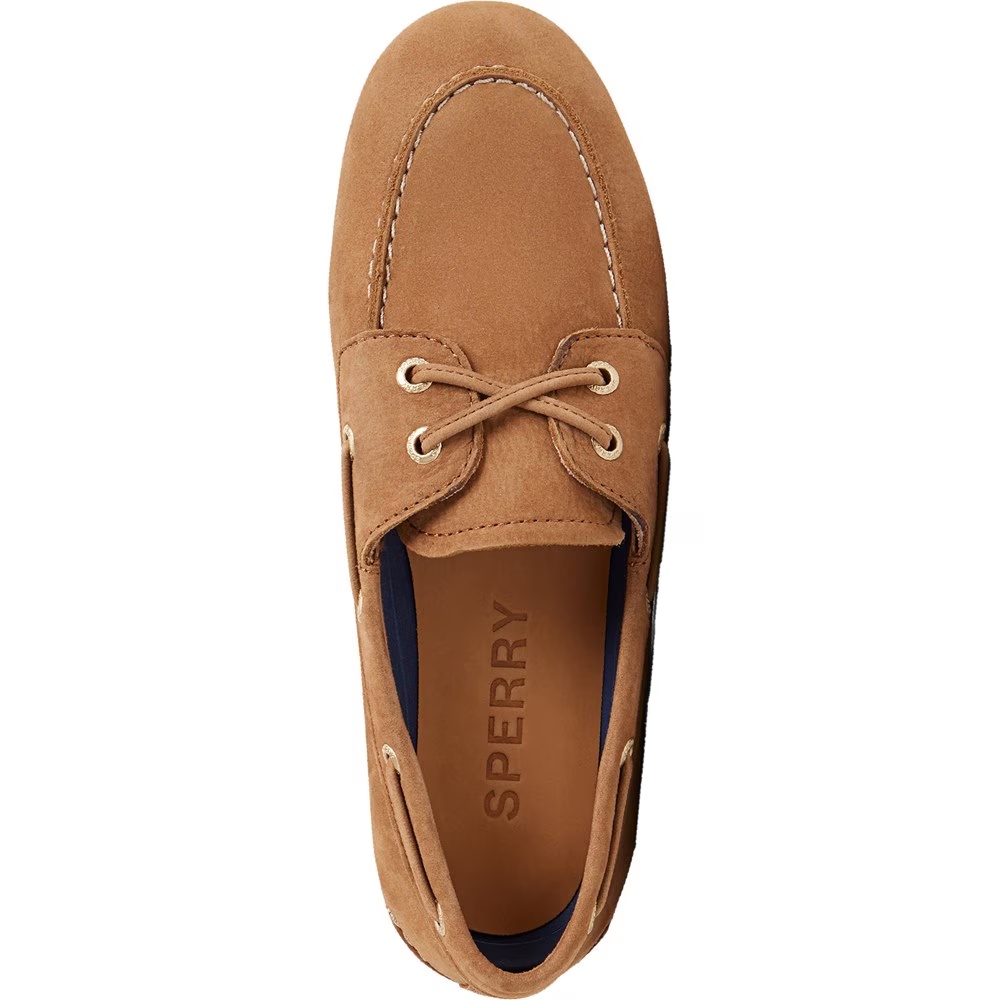 Тонкие кожаные туфли-лодочки Sperry, коричневый — фото 4