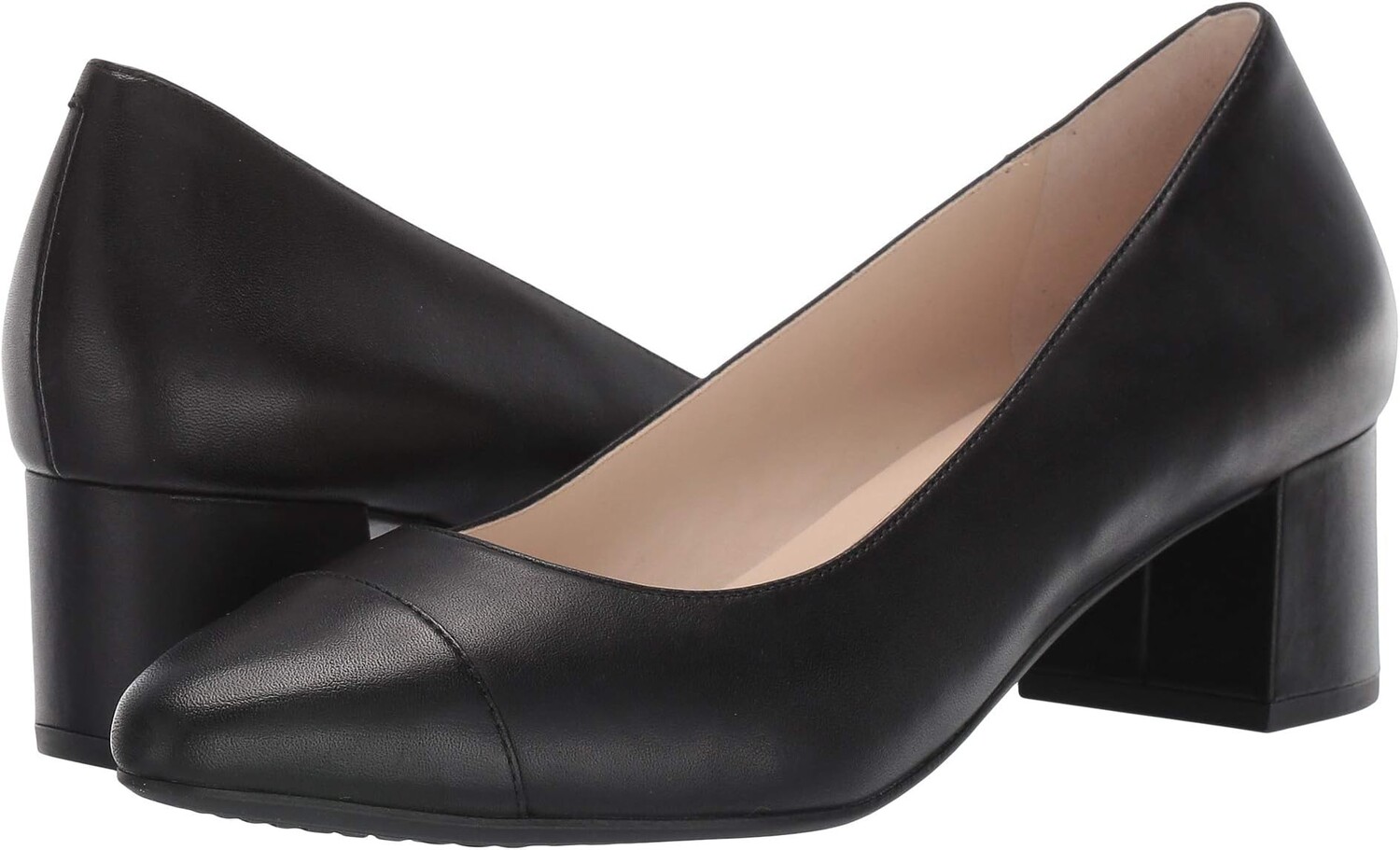 

Туфли The Go-To Block Heel Pump 45mm Cole Haan, цвет Black Leather WP