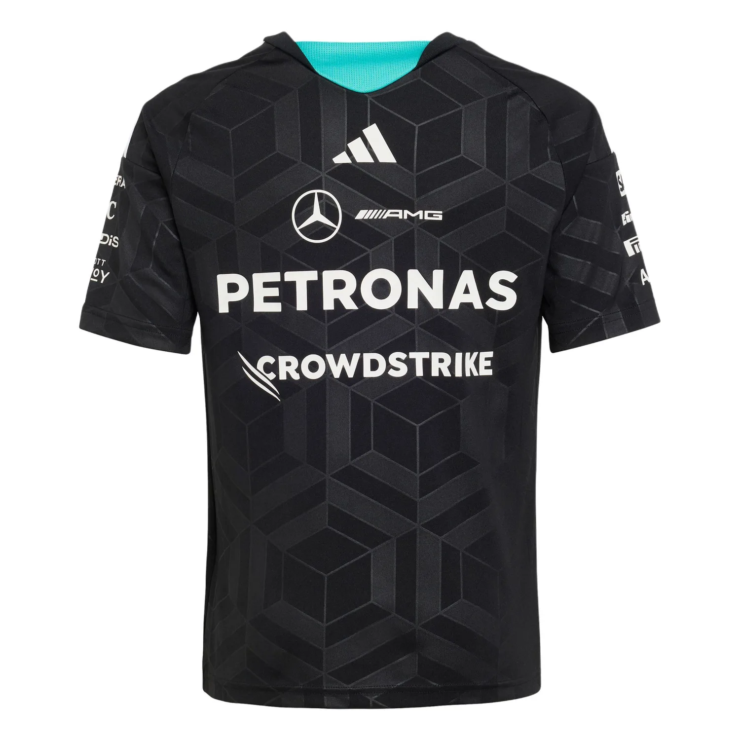Футболка для детей быстросохнущая Mercedes AMG Petronas Formula 1 Team Adidas, черный — фото 3