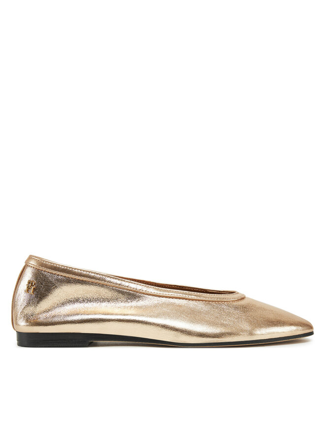 Балетки Soft Metal Lthr Ballerina No Bow FW0FW08601 Tommy Hilfiger, золотой
