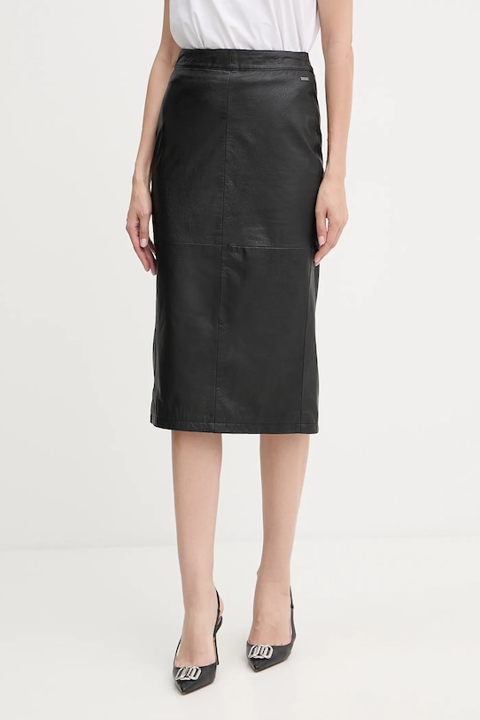 

Кожаная юбка Armani Exchange, черный
