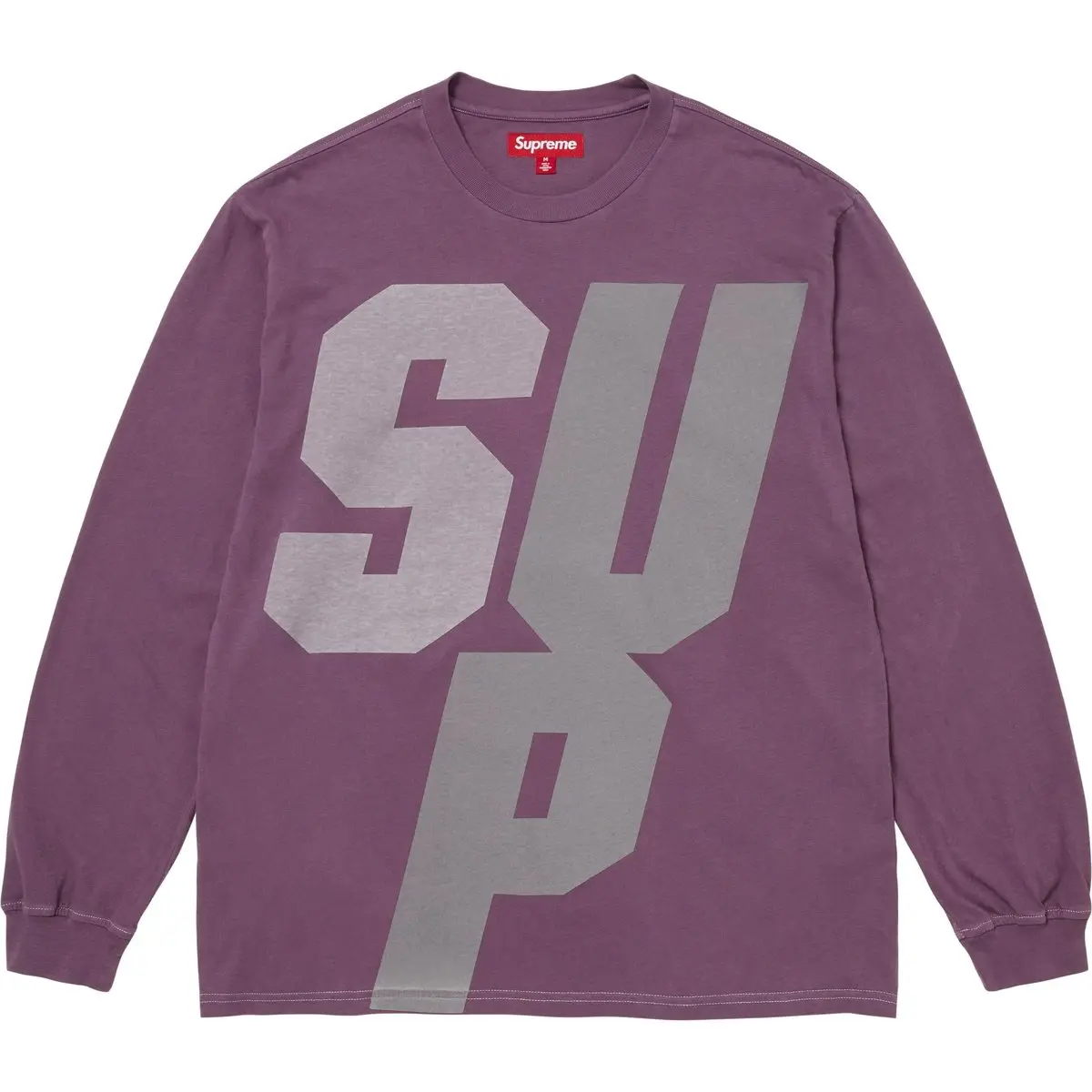 

WEEK12 светоотражающая футболка с длинным рукавом unisex Supreme, фиолетовый