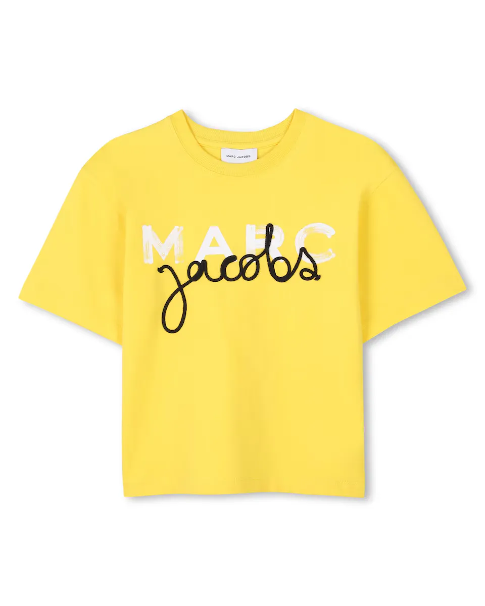 

Хлопковая футболка для мальчика с короткими рукавами Marc Jacobs, жёлтый