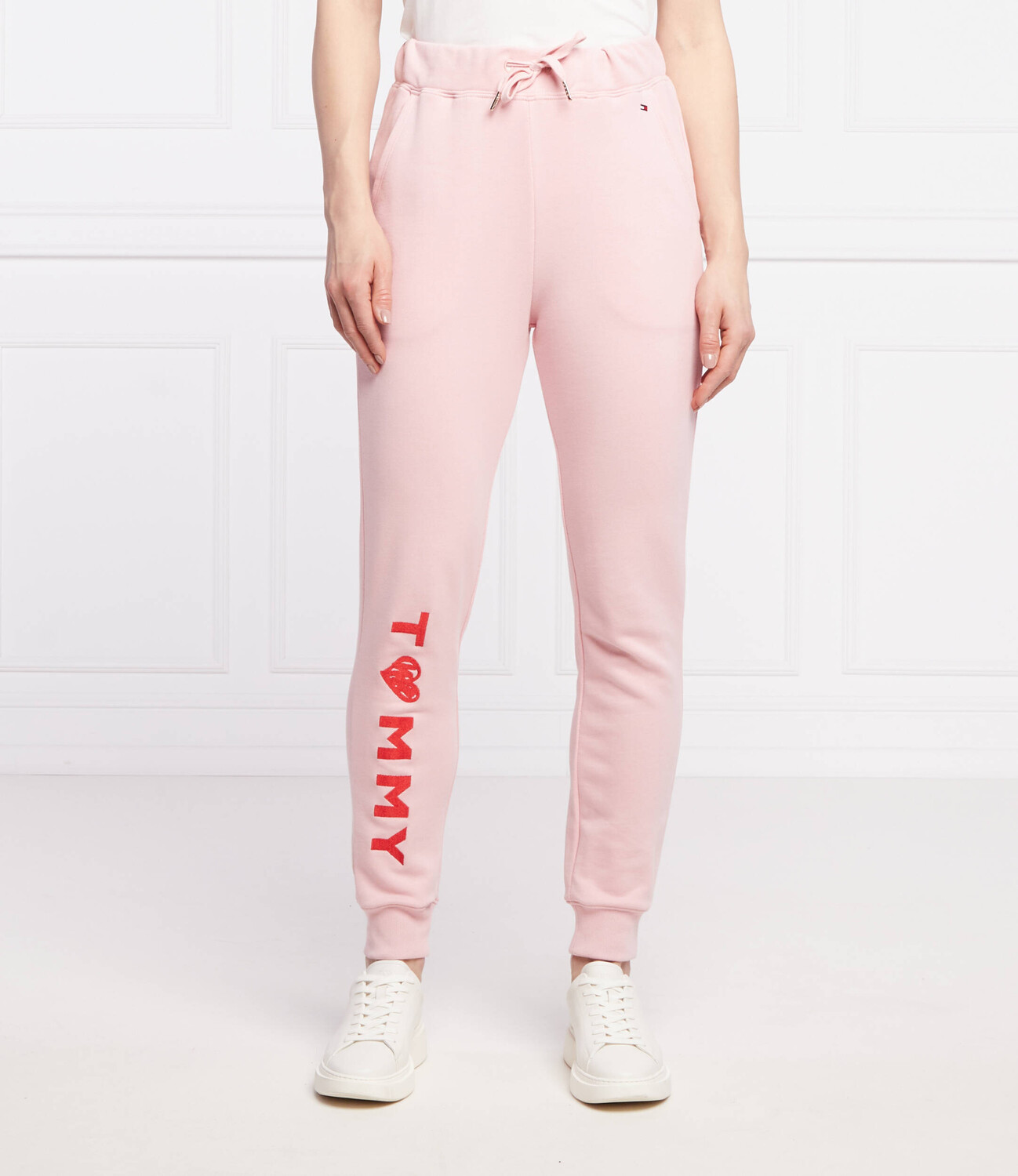 Спортивные брюки Tommy Hilfiger regular fit, пудрово-розовый — фото 3