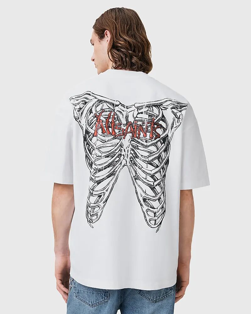 

Футболка AllSaints Sternum с принтом белого цвета
