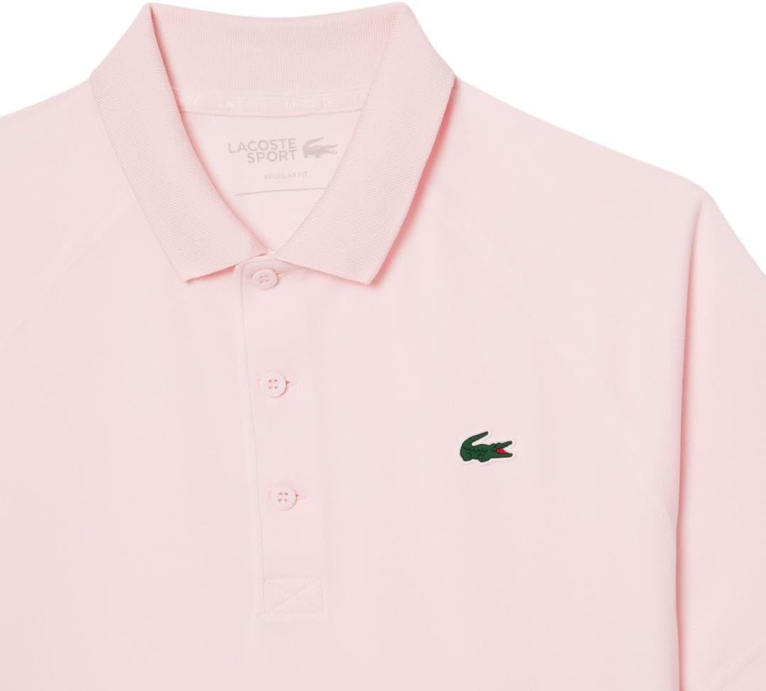 Lacoste мужская спортивная поло с коротким рукавом Regular Fit Green Croc, Flamingo — фото 4