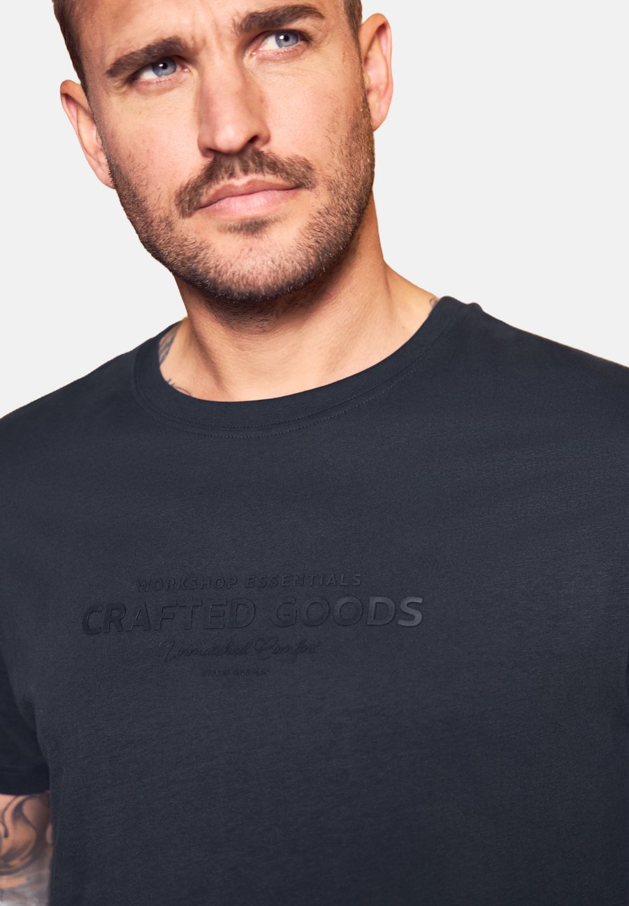 

Футболка Street One MEN Print T-shirt, Blau/Dark Blue